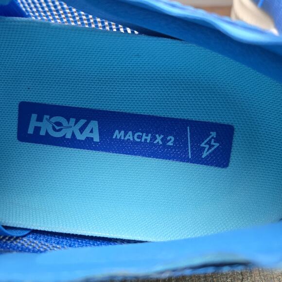 NEW Hoka One One Mach X 2 Mens Size 13 D Running Shoes 1155119 SYWR Blue White - Picture 11 of 12